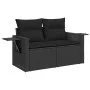 Set sofás jardín y cojines 9 pzas ratán sintético acacia negro by , Garden sets - Ref: Foro24-3328042, Price: 632,66 €, Disco...