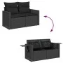 Set sofás jardín y cojines 9 pzas ratán sintético acacia negro by , Garden sets - Ref: Foro24-3328042, Price: 632,66 €, Disco...