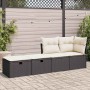 Set sofás jardín y cojines 2 pzas ratán sintético acacia negro de , Conjuntos de jardín - Ref: Foro24-3328669, Precio: 98,62 ...