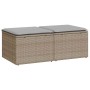 Set sofás jardín y cojines 2 pzas ratán sintético acacia beige de , Conjuntos de jardín - Ref: Foro24-3328662, Precio: 85,23 ...
