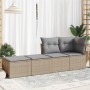 Set sofás jardín y cojines 2 pzas ratán sintético acacia beige de , Conjuntos de jardín - Ref: Foro24-3328662, Precio: 85,23 ...