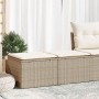 Set sofás jardín y cojines 2 pzas ratán sintético acacia beige de , Conjuntos de jardín - Ref: Foro24-3328681, Precio: 119,25...
