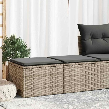 Set sofás jardín y cojines 2 pzas ratán sintético acacia gris de , Conjuntos de jardín - Ref: Foro24-3328683, Precio: 100,83 ...