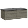 Set sofás jardín y cojines 2 pzas ratán sintético acacia gris de , Conjuntos de jardín - Ref: Foro24-3328683, Precio: 100,83 ...