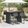 Set bar jardín sin cojines 5 pzas ratán sintético acacia negro de , Conjuntos de jardín - Ref: Foro24-3328889, Precio: 516,28...