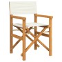 Silla de director plegable madera maciza de teca crema de , Sillas de jardín - Ref: Foro24-4008507, Precio: 105,88 €, Descuen...