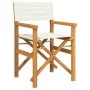 Silla de director plegable madera maciza de teca crema de , Sillas de jardín - Ref: Foro24-4008507, Precio: 131,19 €, Descuen...