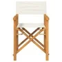 Silla de director plegable madera maciza de teca crema de , Sillas de jardín - Ref: Foro24-4008507, Precio: 131,19 €, Descuen...