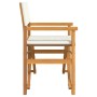 Silla de director plegable madera maciza de teca crema de , Sillas de jardín - Ref: Foro24-4008507, Precio: 105,88 €, Descuen...