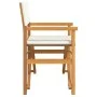 Silla de director plegable madera maciza de teca crema de , Sillas de jardín - Ref: Foro24-4008507, Precio: 131,19 €, Descuen...