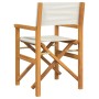 Silla de director plegable madera maciza de teca crema de , Sillas de jardín - Ref: Foro24-4008507, Precio: 105,88 €, Descuen...