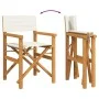 Silla de director plegable madera maciza de teca crema de , Sillas de jardín - Ref: Foro24-4008507, Precio: 131,19 €, Descuen...