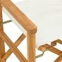 Silla de director plegable madera maciza de teca crema de , Sillas de jardín - Ref: Foro24-4008507, Precio: 131,19 €, Descuen...
