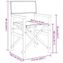 Silla de director plegable madera maciza de teca crema de , Sillas de jardín - Ref: Foro24-4008507, Precio: 105,88 €, Descuen...