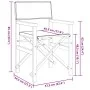 Silla de director plegable madera maciza de teca crema de , Sillas de jardín - Ref: Foro24-4008507, Precio: 131,19 €, Descuen...