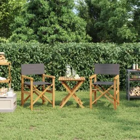 Sillas de director plegables 2 unidades madera maciza teca gris de , Sillas de jardín - Ref: Foro24-4008513, Precio: 220,05 €...