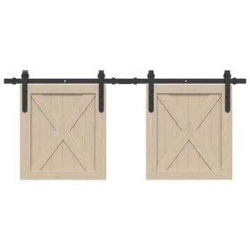 Kit de puerta corredera de armario acero carbono 122 cm von , DIY-Zubehör - Ref: Foro24-4009664, Preis: 35,90 €, Rabatt: %