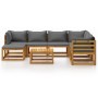 Muebles de jardín 8 pzas cojines madera maciza de acacia de vidaXL, Conjuntos de jardín - Ref: Foro24-3057615, Precio: 851,28...