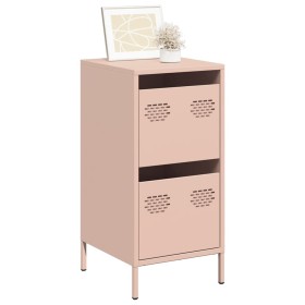 Aparador de acero laminado en frío rosa 35x39x73,5 cm de , Aparadores - Ref: Foro24-851395, Precio: 88,48 €, Descuento: %