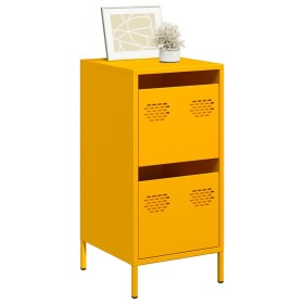 Aparador acero laminado en frío amarillo mostaza 35x39x73,5 cm de , Aparadores - Ref: Foro24-851397, Precio: 65,28 €, Descuen...