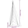 Árbol de Navidad LED 861 LEDs blanco cálido 478 cm de , Arboles de navidad - Ref: Foro24-4016424, Precio: 65,39 €, Descuento: %