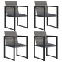 Set de comedor de jardín 5 pzas y cojines ratán sintético gris de vidaXL, Conjuntos de jardín - Ref: Foro24-313117, Precio: 2...