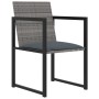 Set de comedor de jardín 5 pzas y cojines ratán sintético gris de vidaXL, Conjuntos de jardín - Ref: Foro24-313117, Precio: 2...
