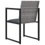 Set de comedor de jardín 5 pzas y cojines ratán sintético gris de vidaXL, Conjuntos de jardín - Ref: Foro24-313117, Precio: 2...