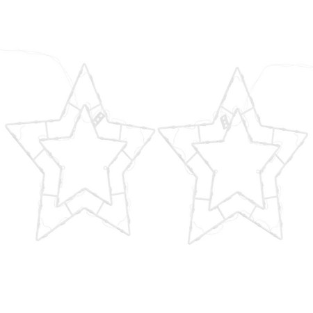 Luces de Navidad Silueta Estrella 2piezas 50 LEDs blanco cálido de , Luces de Navidad - Ref: Foro24-4019595, Precio: 25,64 €,...