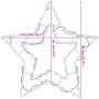 Luces de Navidad Silueta Estrella 2piezas 50 LEDs blanco cálido de , Luces de Navidad - Ref: Foro24-4019595, Precio: 25,64 €,...