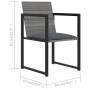 Set de comedor de jardín 5 pzas y cojines ratán sintético gris de vidaXL, Conjuntos de jardín - Ref: Foro24-313117, Precio: 2...