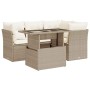 Juego de sofás jardín con cojines 5 pzas ratán sintético beige de , Conjuntos de jardín - Ref: Foro24-3326149, Precio: 410,63...