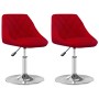 Sillas de comedor giratorias 2 unidades terciopelo rojo tinto de , Sillas de comedor - Ref: Foro24-335289, Precio: 116,43 €, ...