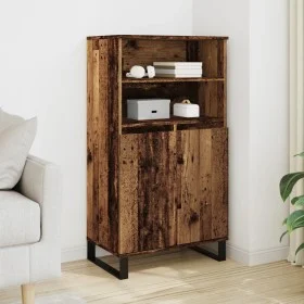 Aparador alto madera de ingeniería envejecida 60x36x110 cm de , Aparadores - Ref: Foro24-857460, Precio: 98,19 €, Descuento: %