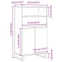 Aparador alto madera de ingeniería envejecida 60x36x110 cm de , Aparadores - Ref: Foro24-857460, Precio: 99,78 €, Descuento: %