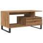 Mesa de centro madera de ingeniería roble artisan 90x49x45 cm de , Mesas de centro - Ref: Foro24-857455, Precio: 97,77 €, Des...