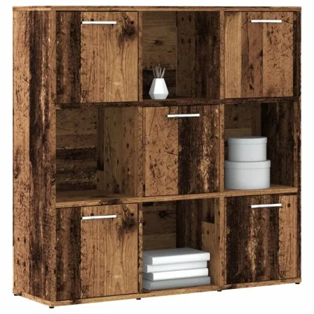 Estantería madera de ingeniería color envejecido 90x28x90 cm de , Librerías y estanterías - Ref: Foro24-856058, Precio: 87,91...