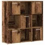 Estantería madera de ingeniería color envejecido 90x28x90 cm de , Librerías y estanterías - Ref: Foro24-856058, Precio: 87,91...