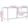 Mueble para discos madera ingeniería envejecida 84,5x38x48 cm de , Armarios y almacenamiento - Ref: Foro24-857240, Precio: 69...