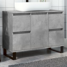 Mueble de lavabo madera de ingeniería gris hormigón 80x33x60 cm de , Muebles de baño - Ref: Foro24-857237, Precio: 102,09 €, ...