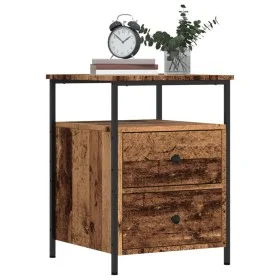 Mesita de noche madera de ingeniería envejecida 44x45x60 cm de , Mesitas de noche - Ref: Foro24-857254, Precio: 61,64 €, Desc...