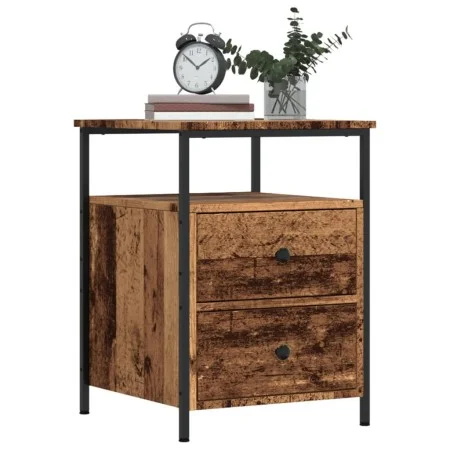 Mesita de noche madera de ingeniería envejecida 44x45x60 cm de , Mesitas de noche - Ref: Foro24-857254, Precio: 61,64 €, Desc...