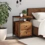 Mesita de noche madera de ingeniería envejecida 44x45x60 cm de , Mesitas de noche - Ref: Foro24-857254, Precio: 61,64 €, Desc...
