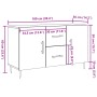 Aparador de madera de ingeniería envejecida 100x36x60 cm de , Aparadores - Ref: Foro24-857318, Precio: 89,29 €, Descuento: %