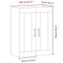 Aparador de madera de ingeniería envejecida 69,5x34x90 cm de , Aparadores - Ref: Foro24-857332, Precio: 92,18 €, Descuento: %