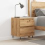 Mesita de noche madera de ingeniería roble artisian 40x35x50 cm de , Mesitas de noche - Ref: Foro24-857398, Precio: 50,14 €, ...