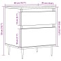 Mesita de noche madera de ingeniería roble artisian 40x35x50 cm de , Mesitas de noche - Ref: Foro24-857398, Precio: 50,14 €, ...
