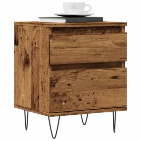 Mesitas de noche 2 uds madera ingeniería envejecida 40x35x50 cm by , Nightstands - Ref: Foro24-857417, Price: 82,05 €, Discou...