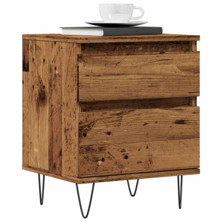 Mesitas de noche 2 uds madera ingeniería envejecida 40x35x50 cm de , Mesitas de noche - Ref: Foro24-857417, Precio: 83,91 €, ...