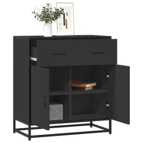 Aparador de madera de ingeniería y metal negro 68x35x76 cm de , Aparadores - Ref: Foro24-848979, Precio: 95,07 €, Descuento: %